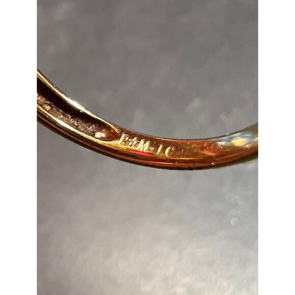 Lab Ruby and topaz halo ring in gold over sterling silver size 7 - Picture 15 of 16